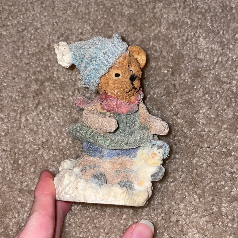 Winter decoration - Bear and a Penguin in the snow